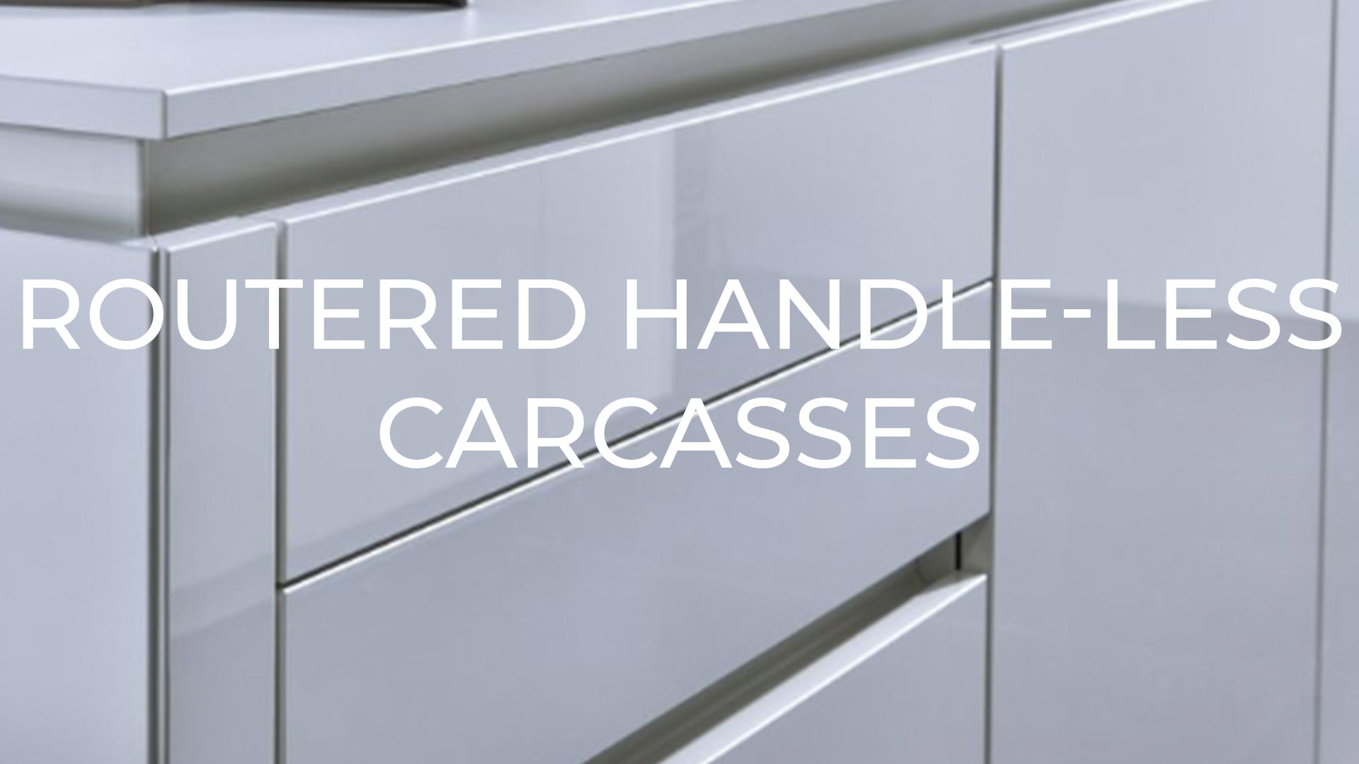 Routed Handle-less Cabinets
